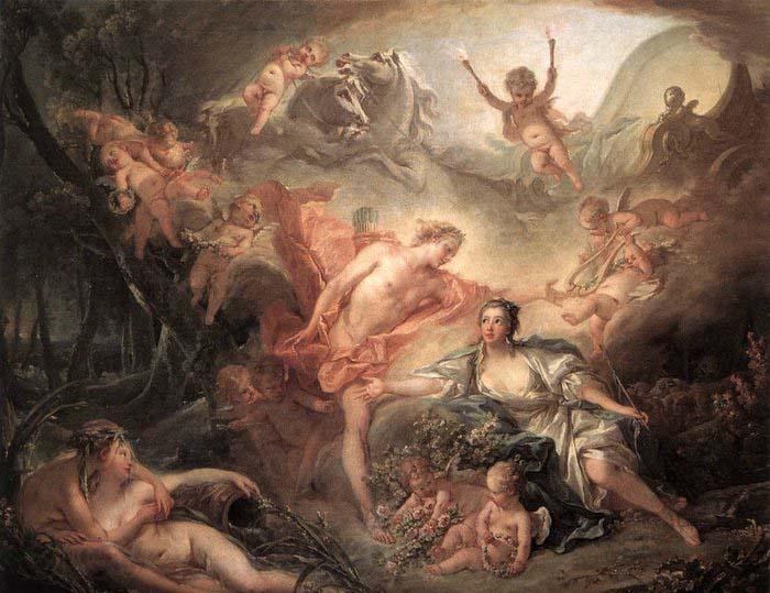 Francois Boucher ) Apollo Revealing his Divinity to the Shepherdess Spain oil painting art